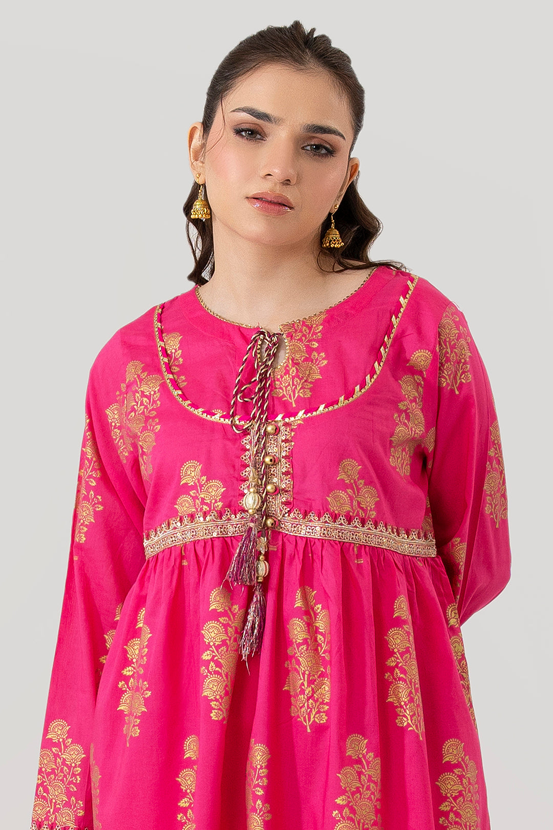 Embroidered Kurta Trouser - 1484