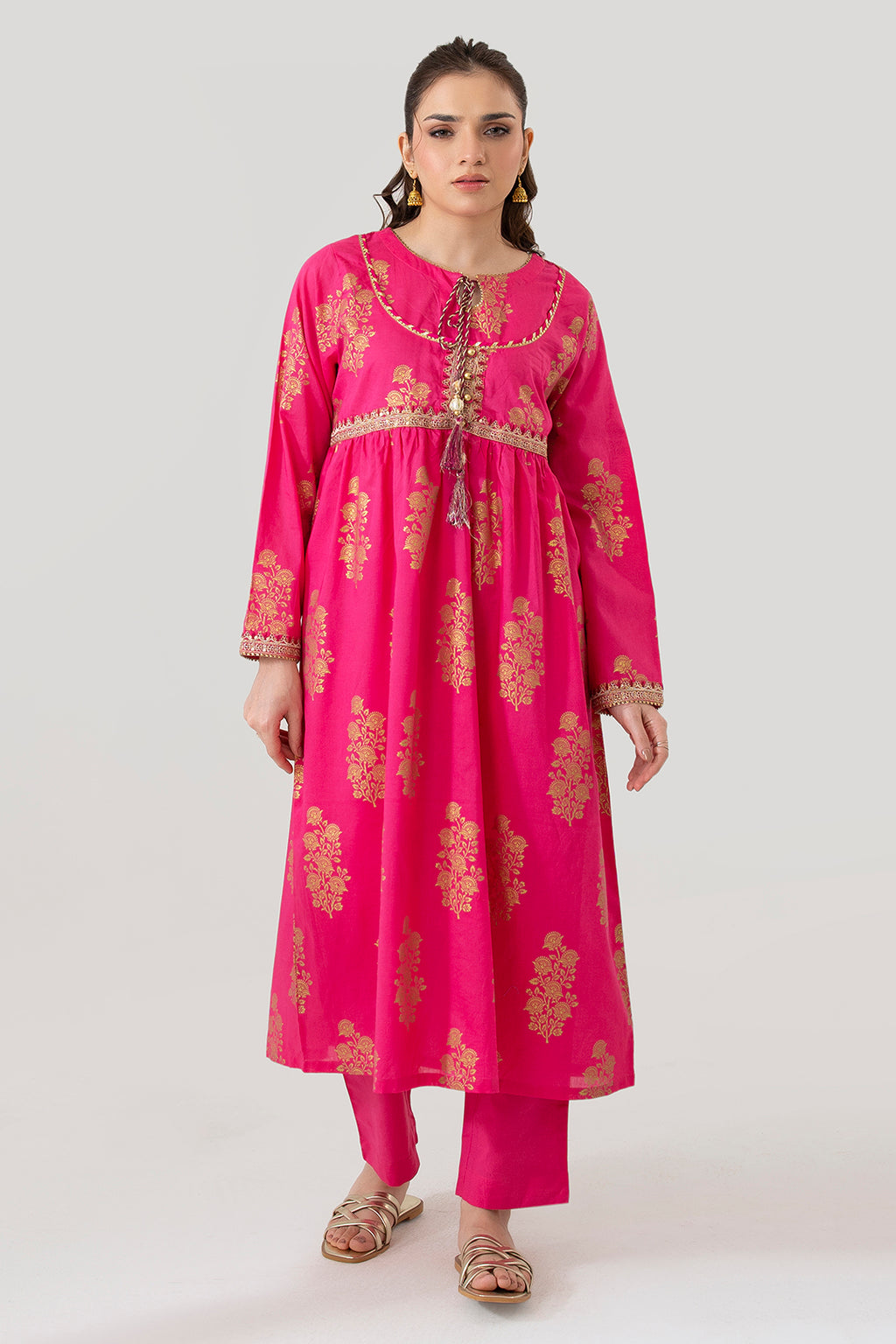 Embroidered Kurta Trouser - 1484