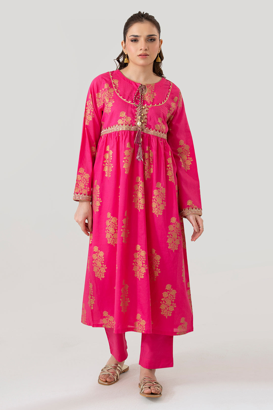 Embroidered Kurta Trouser - 1484