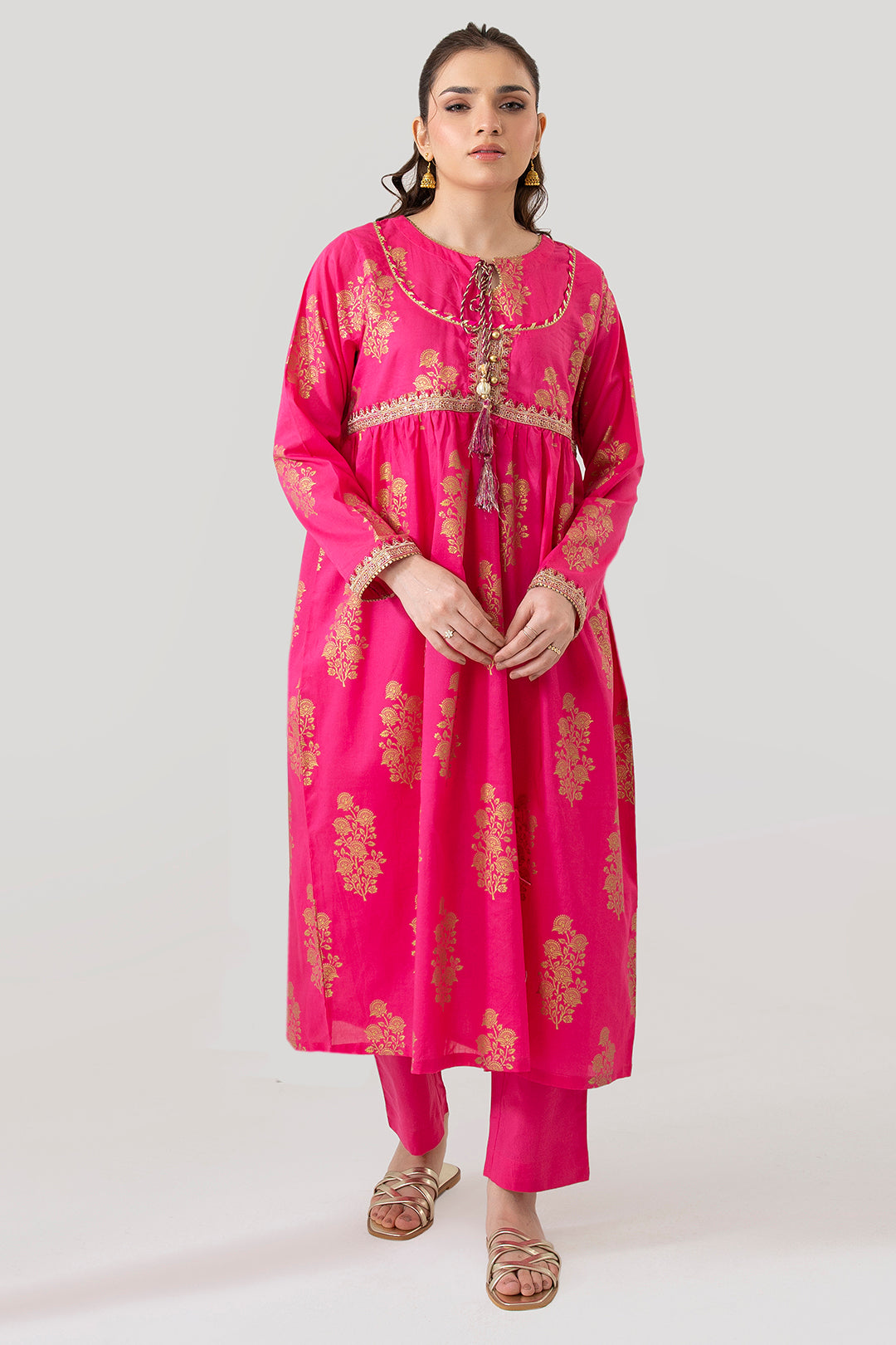 Embroidered Kurta Trouser - 1484