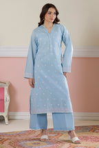 Embroidered Kurta Trouser - 1485
