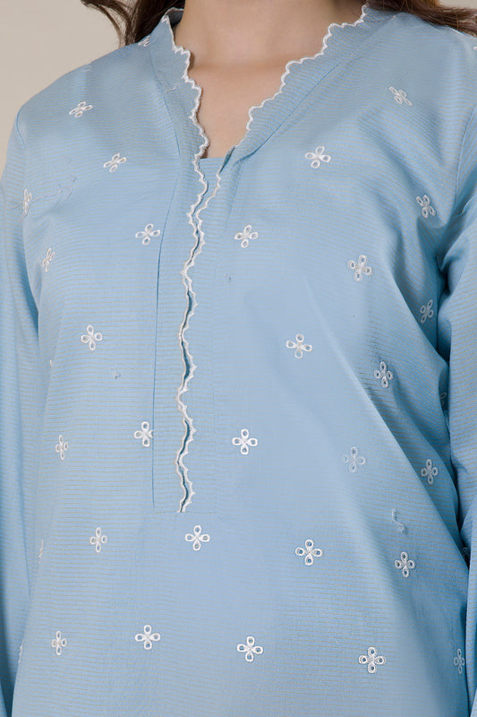 Embroidered Kurta Trouser - 1485