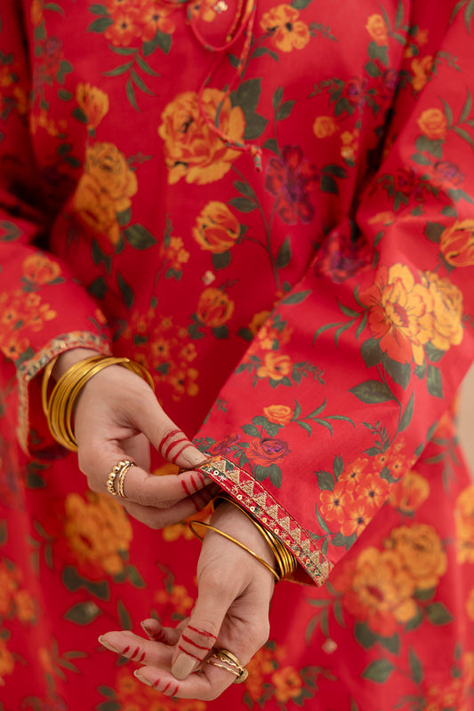 Embroidered Gharara Suit - 1512