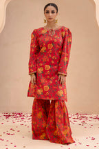 Embroidered Gharara Suit - 1512