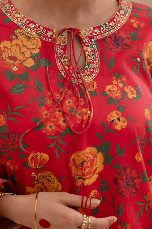 Embroidered Gharara Suit - 1512