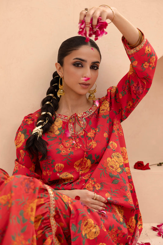 Embroidered Gharara Suit - 1512