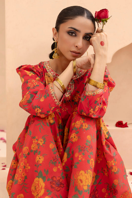 Embroidered Gharara Suit - 1512