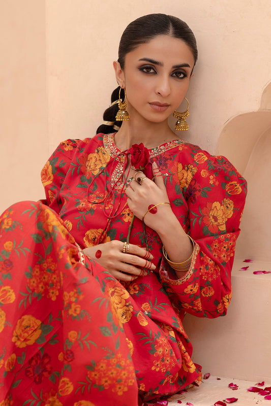 Embroidered Gharara Suit - 1512