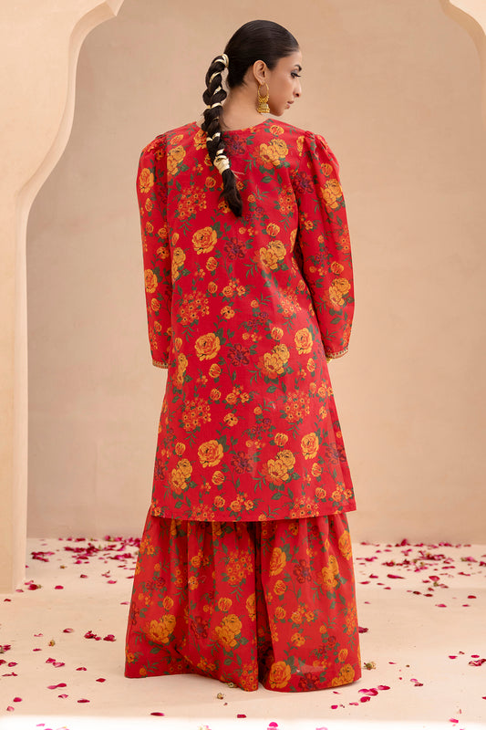 Embroidered Gharara Suit - 1512