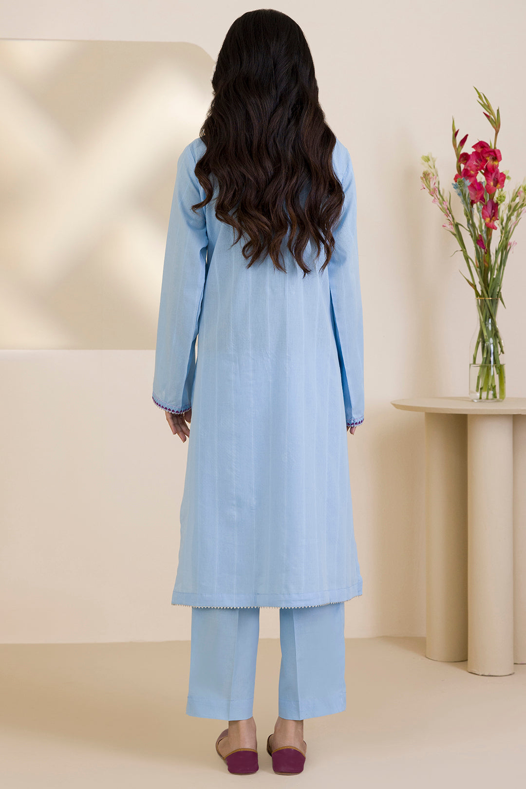 Embroidered Kurta Trouser - 1513
