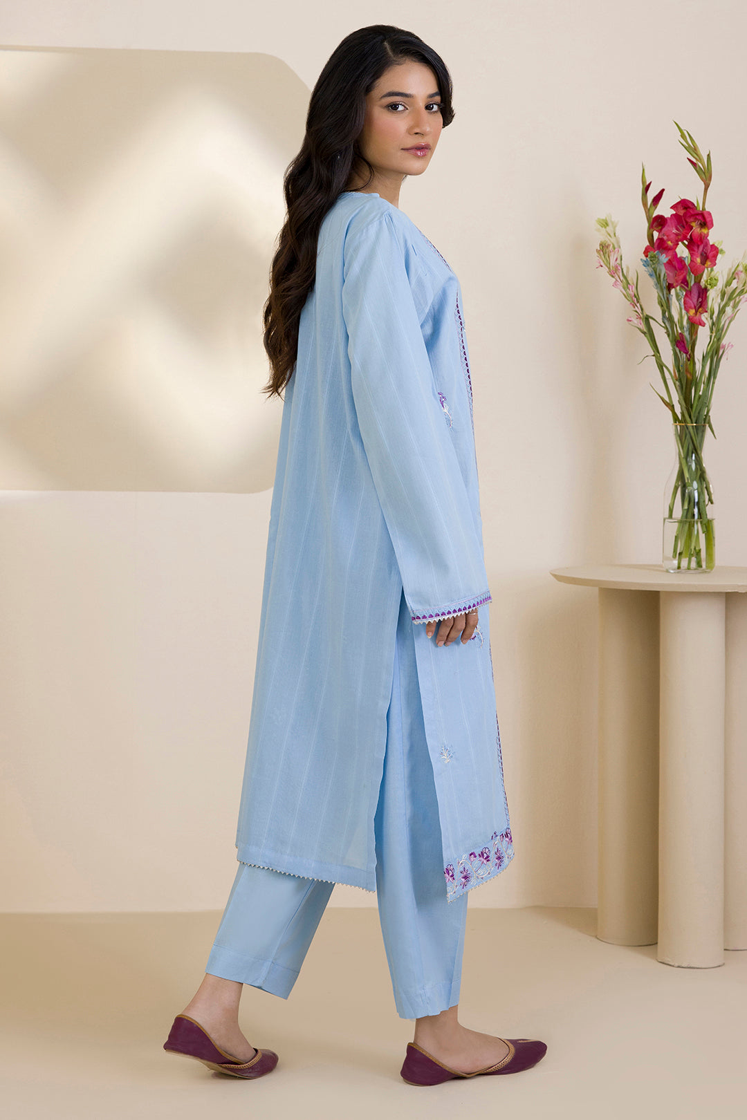 Embroidered Kurta Trouser - 1513
