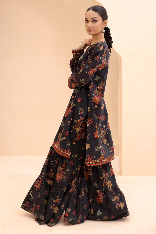 Embroidered Gharara Suit - 1514