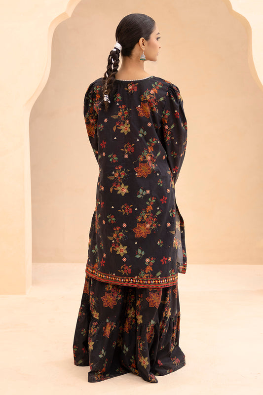 Embroidered Gharara Suit - 1514