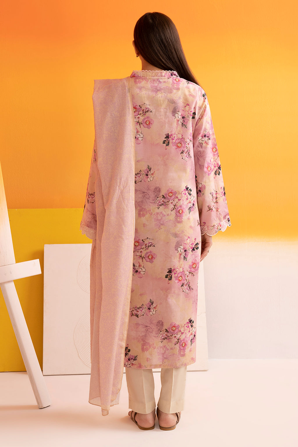 Embroidered Kurta Dupatta - 1552