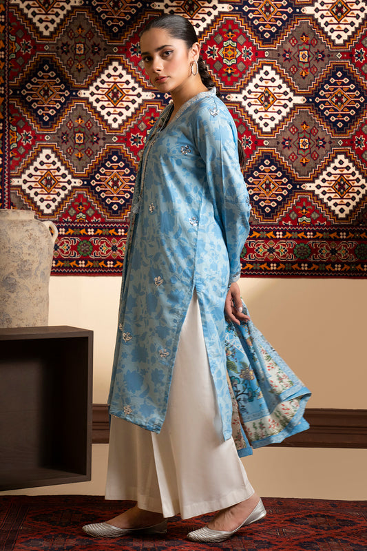 Embroidered Kurta Dupatta - 1609