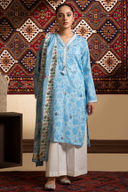 Embroidered Kurta Dupatta - 1609