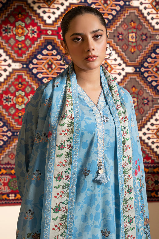 Embroidered Kurta Dupatta - 1609