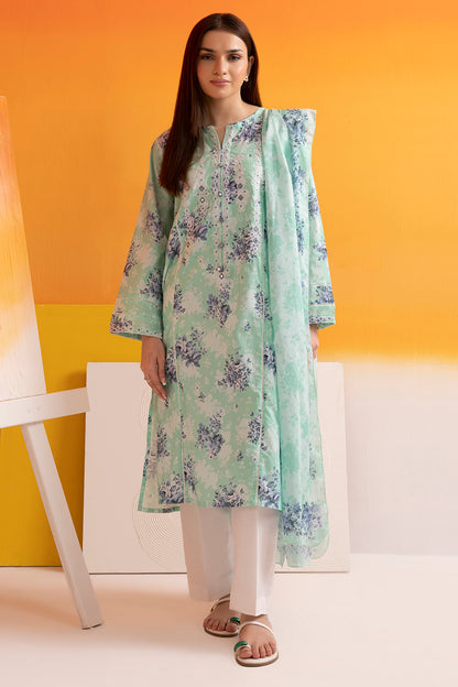 Embroidered Kurta Dupatta - 1610