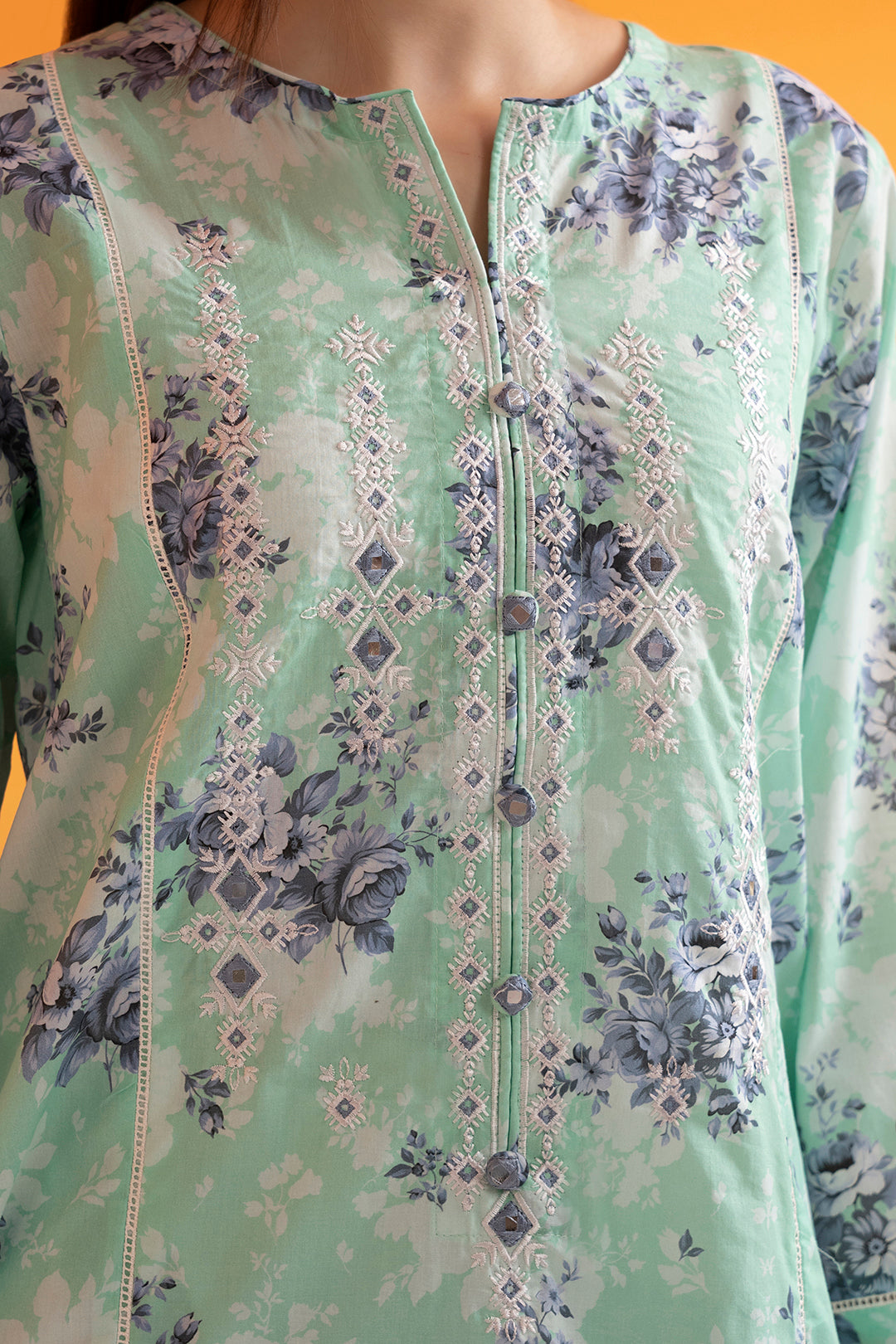 Embroidered Kurta Dupatta - 1610