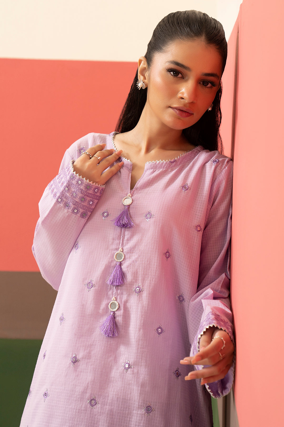 Embroidered Kurta Trouser - 1613
