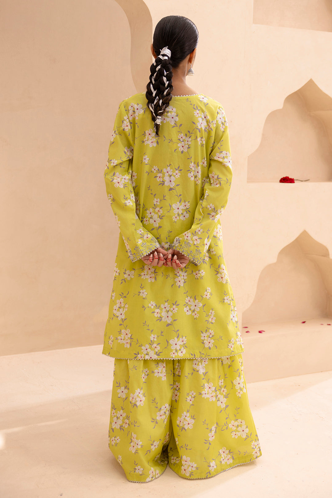 Embroidered Gharara Suit - 1614