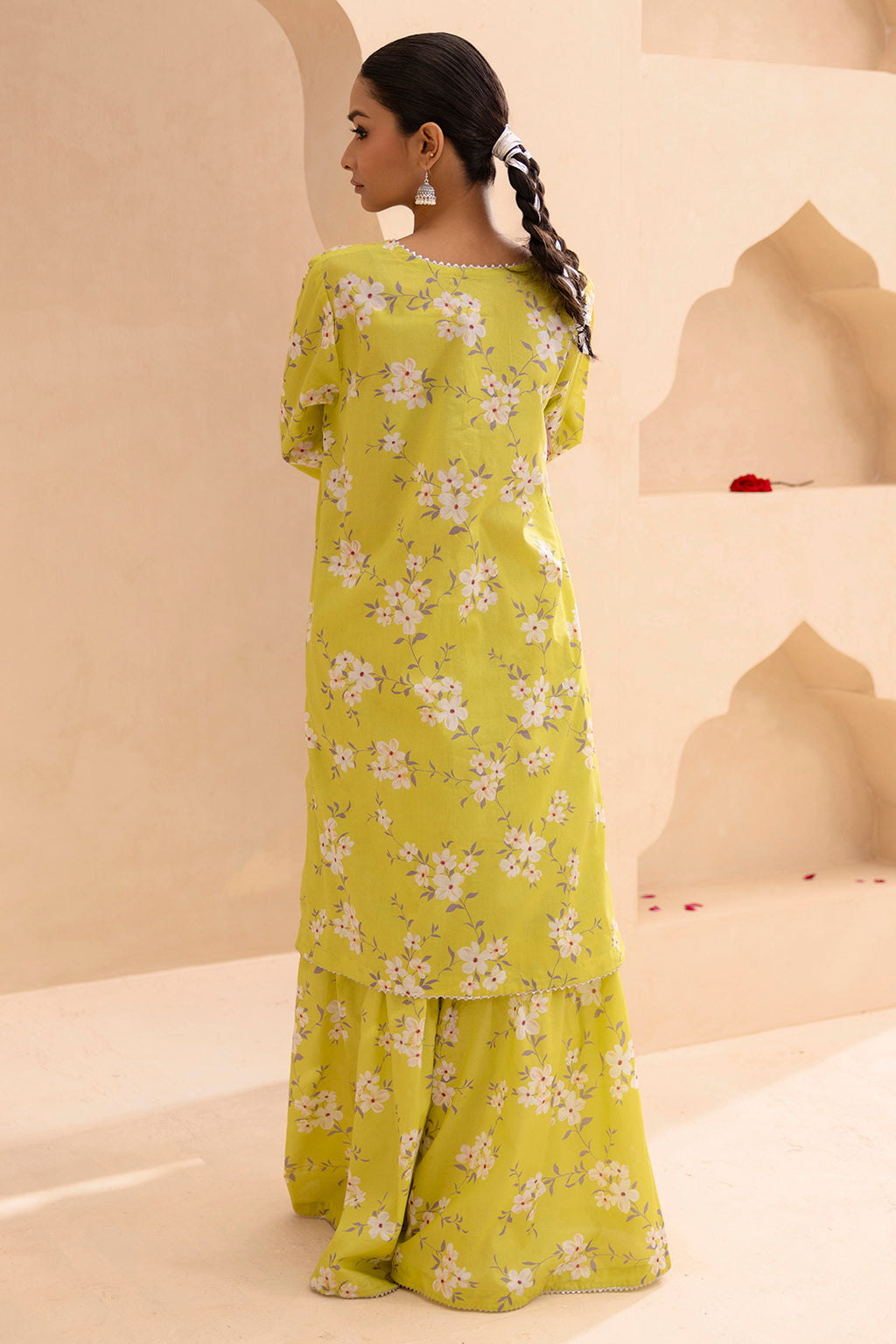 Embroidered Gharara Suit - 1614