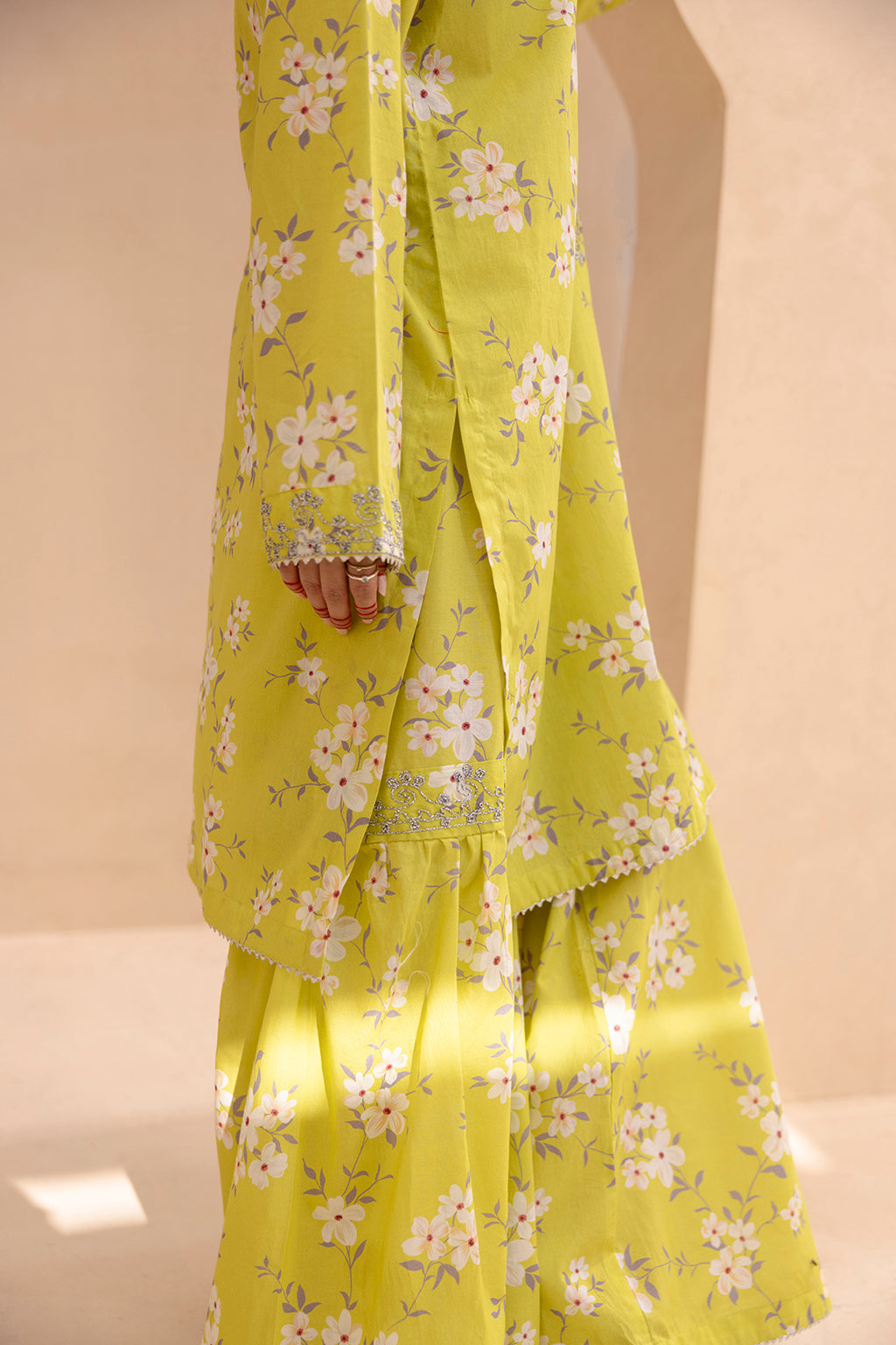 Embroidered Gharara Suit - 1614