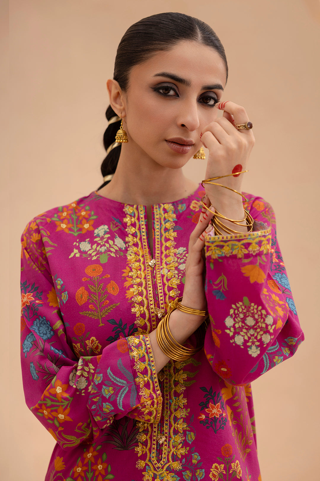 Embroidered Gharara Suit - 1616