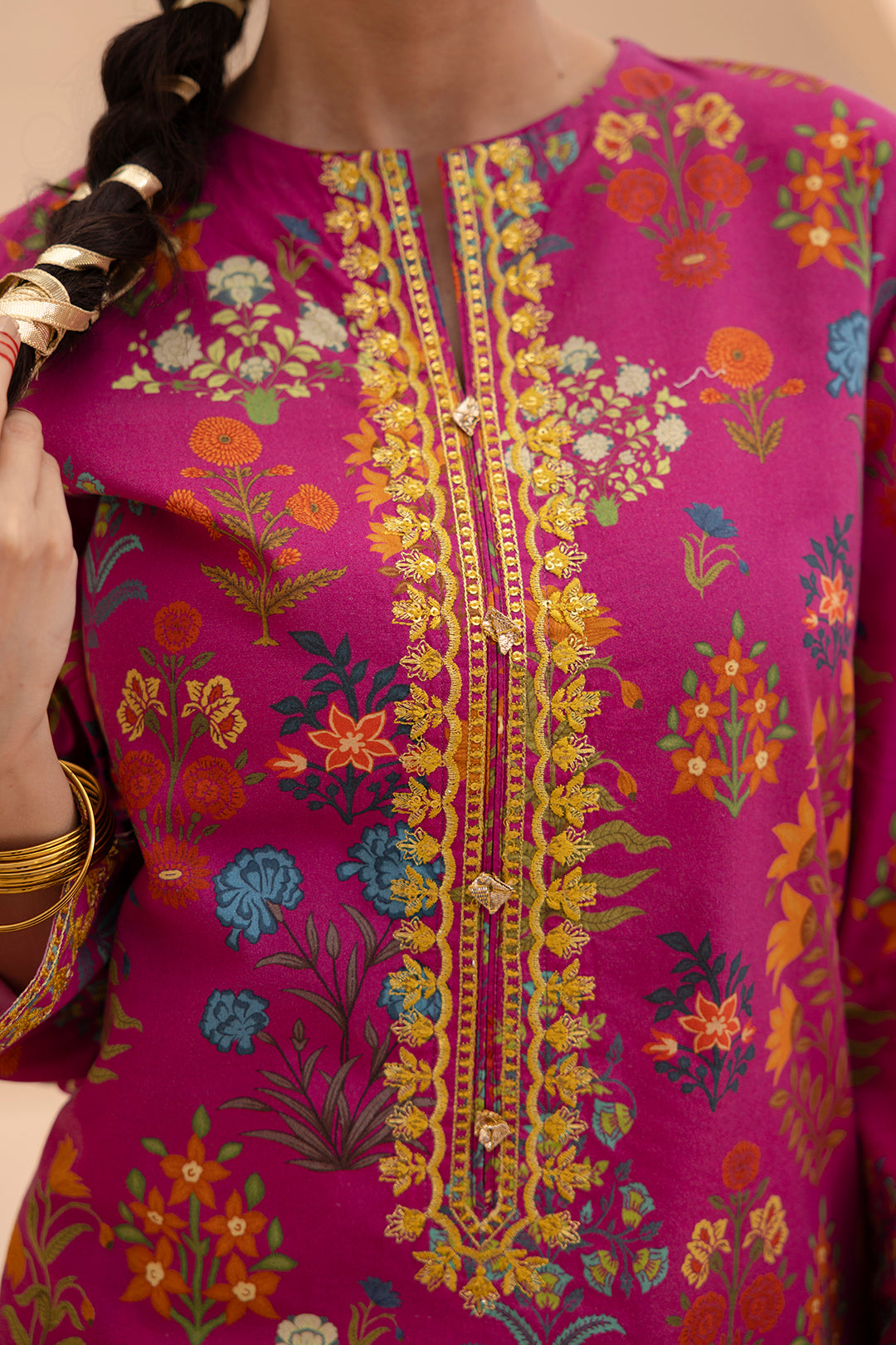 Embroidered Gharara Suit - 1616