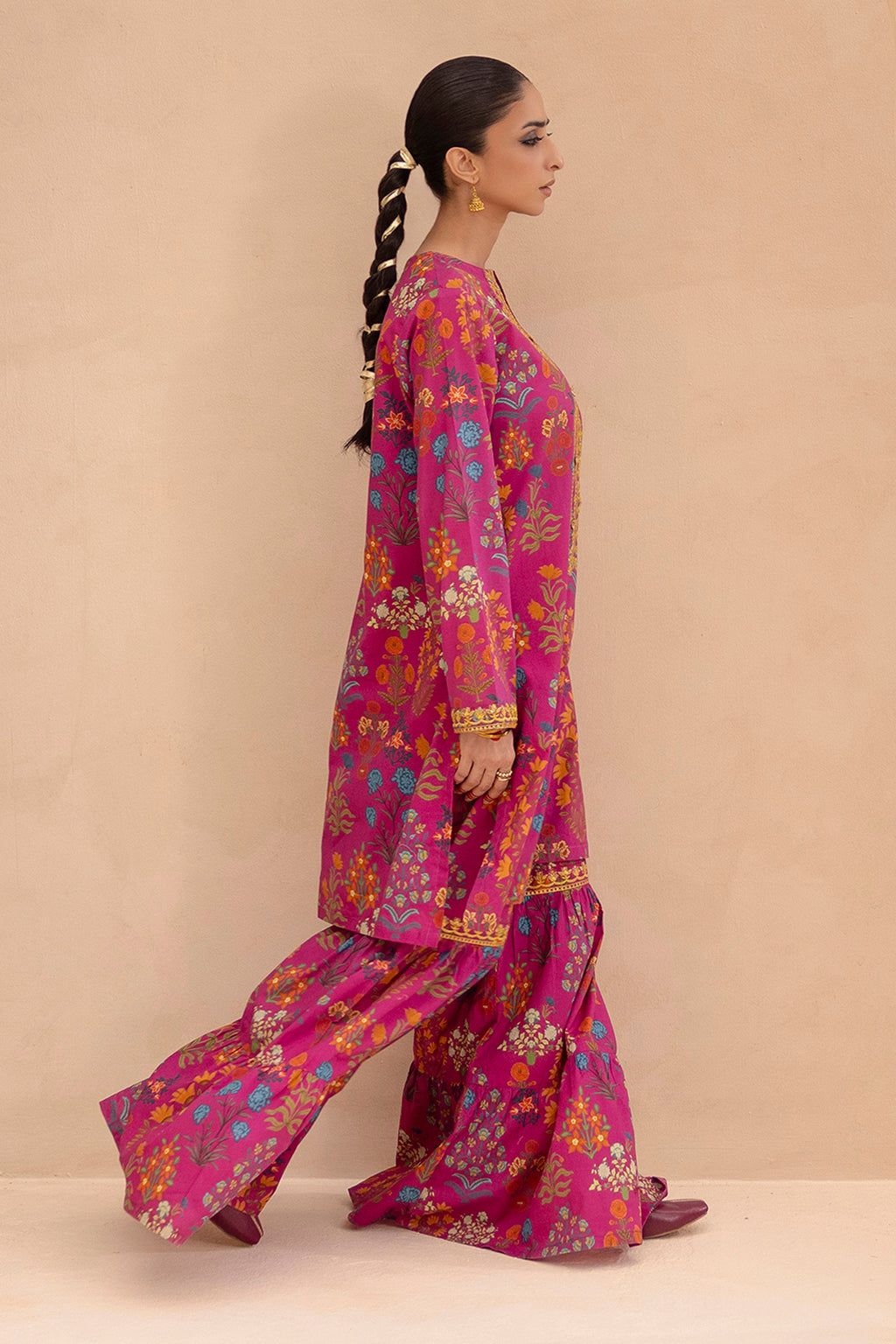 Embroidered Gharara Suit - 1616