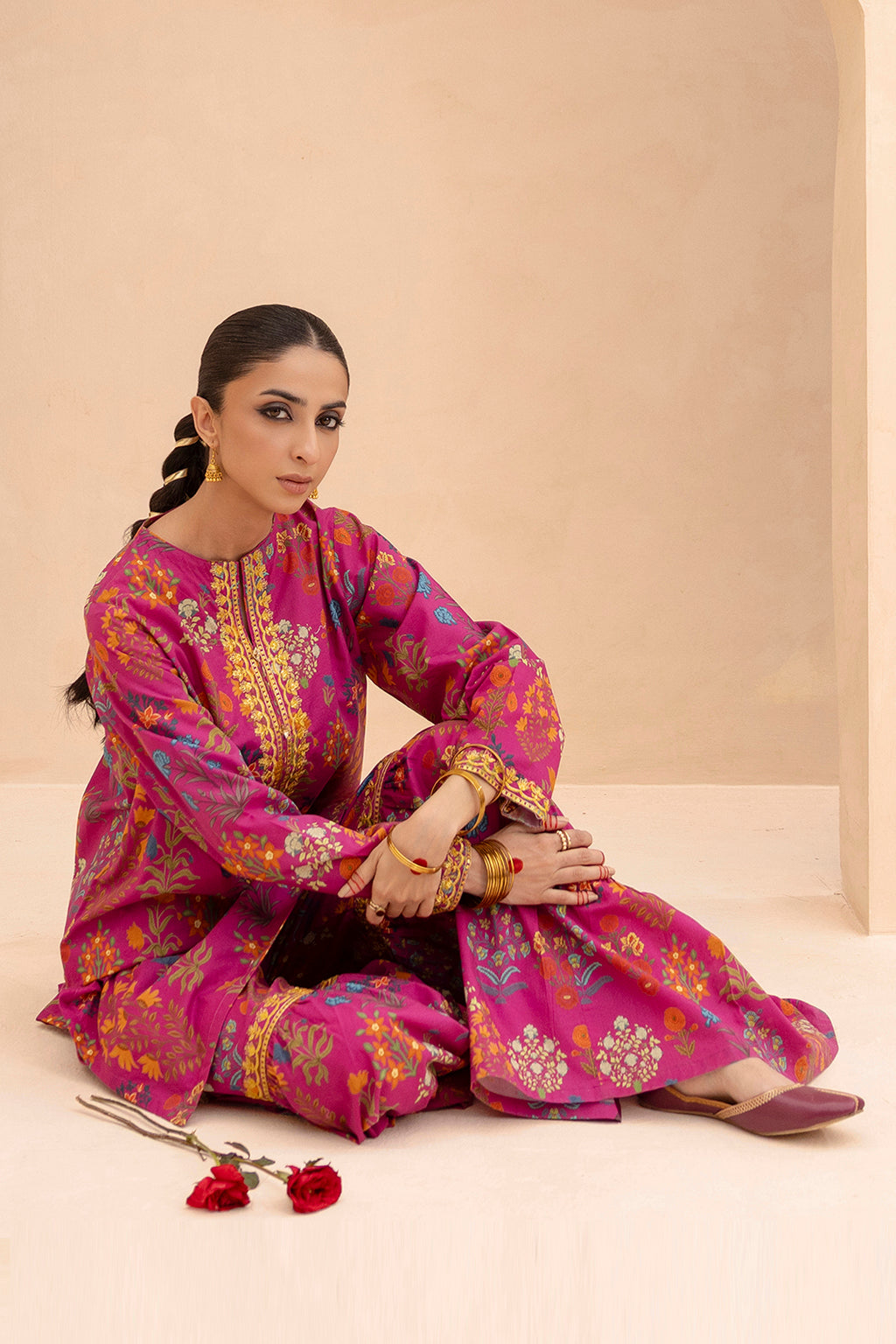 Embroidered Gharara Suit - 1616