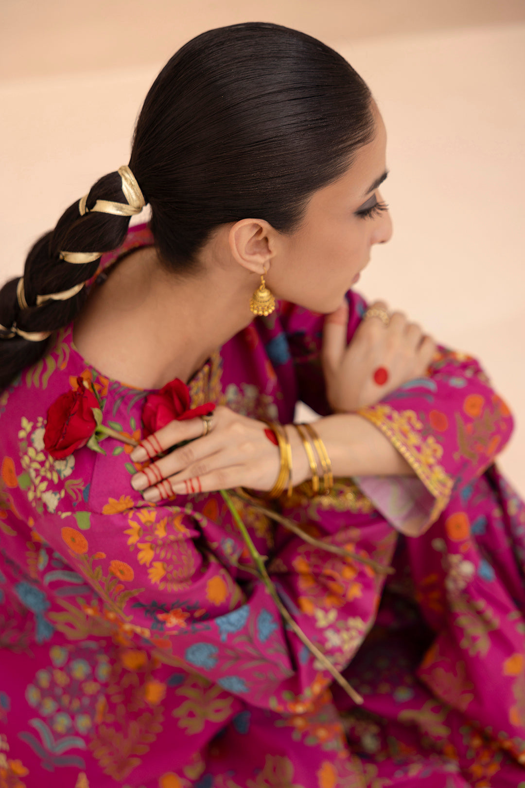 Embroidered Gharara Suit - 1616