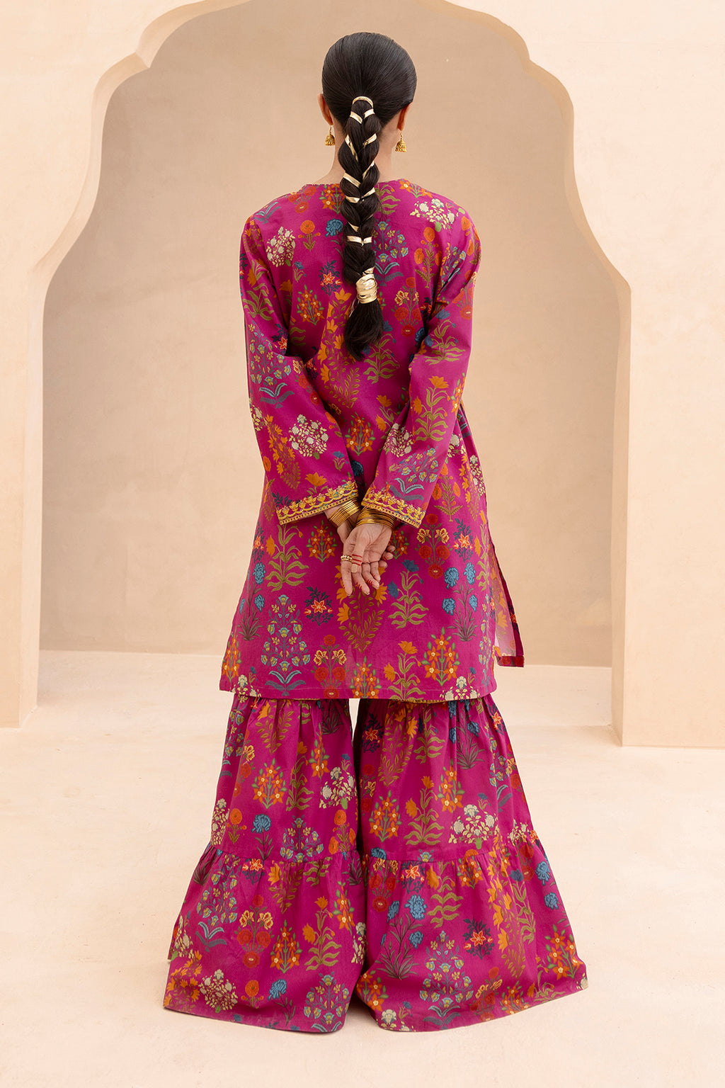 Embroidered Gharara Suit - 1616
