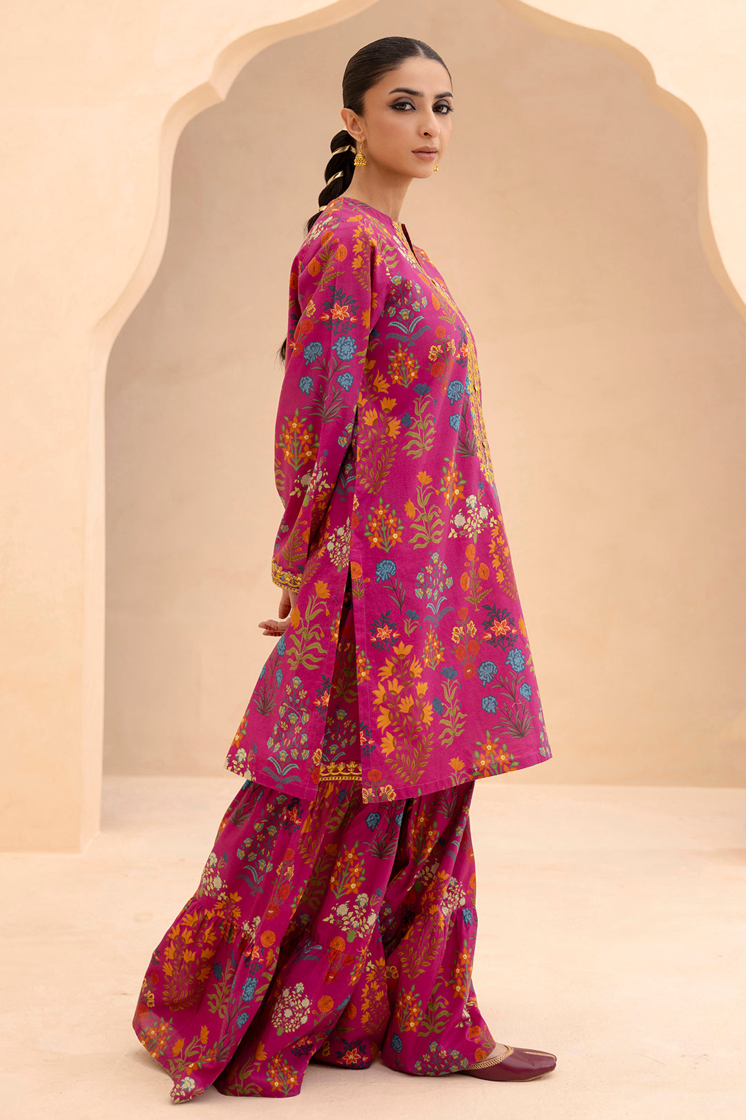 Embroidered Gharara Suit - 1616