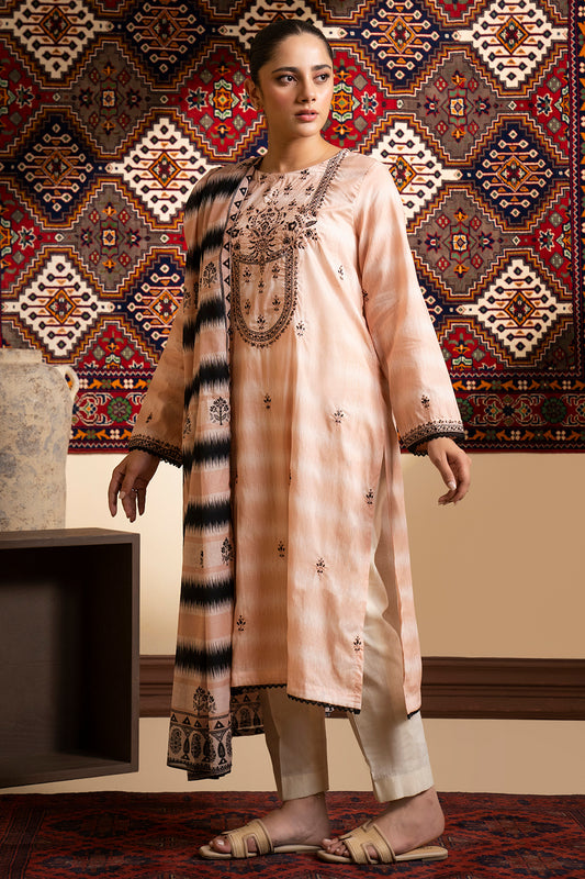 Embroidered Kurta Dupatta - 1668