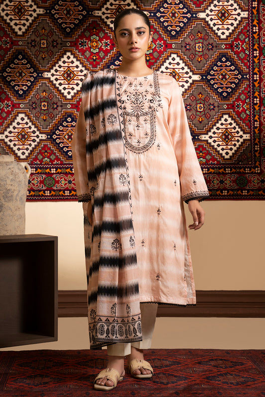 Embroidered Kurta Dupatta - 1668