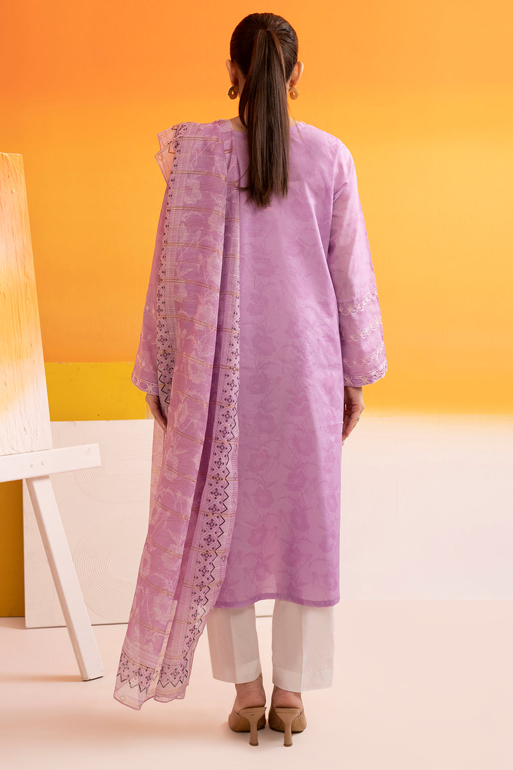 Embroidered Kurta Dupatta - 1670