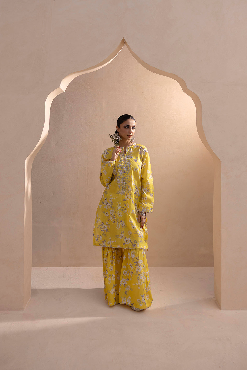 Embroidered Gharara Suit - 1686