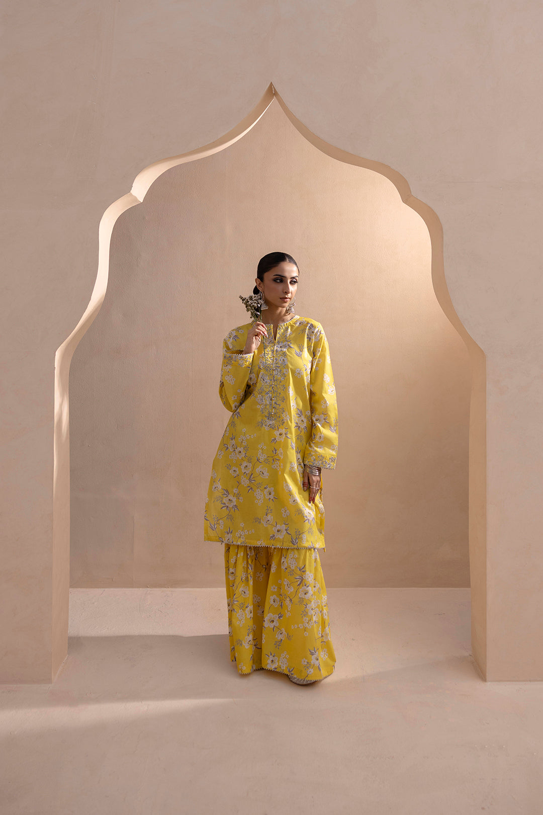 Embroidered Gharara Suit - 1686