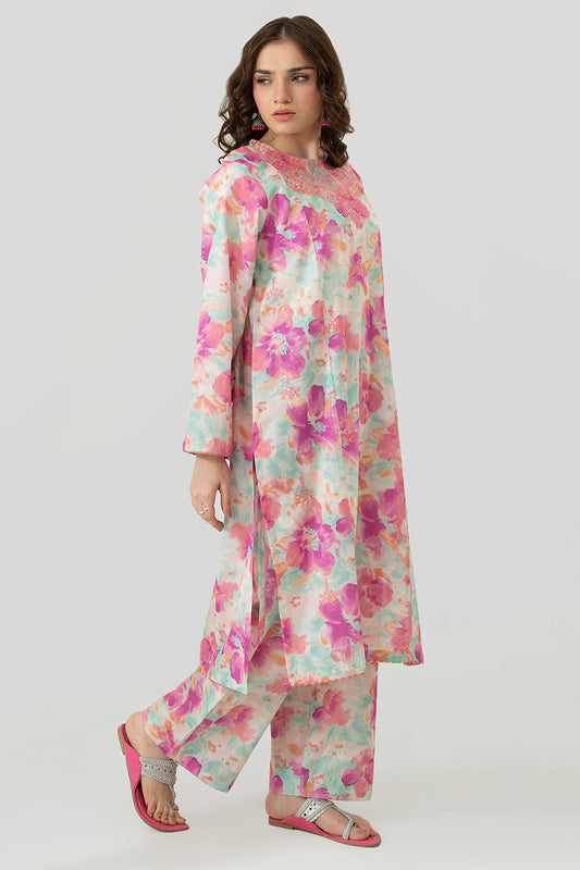 Embroidered Kurta Trouser - 1687