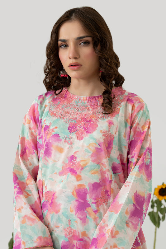 Embroidered Kurta Trouser - 1687