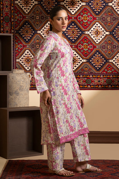 Embroidered Kurta Trouser - 1691