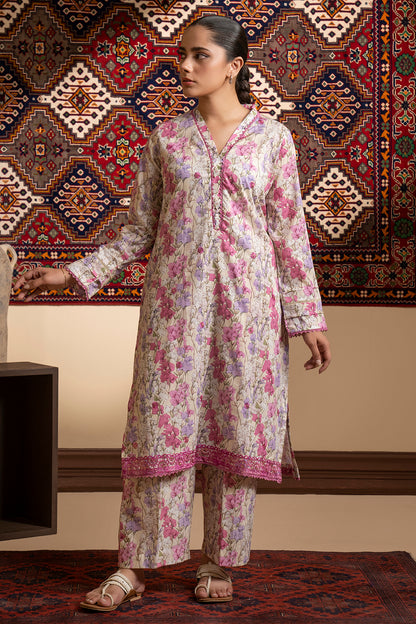Embroidered Kurta Trouser - 1691