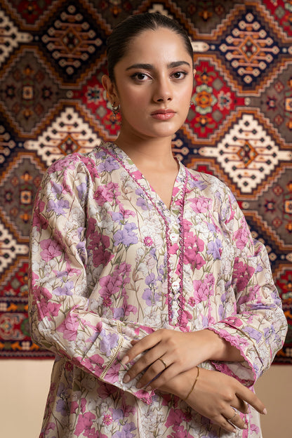 Embroidered Kurta Trouser - 1691