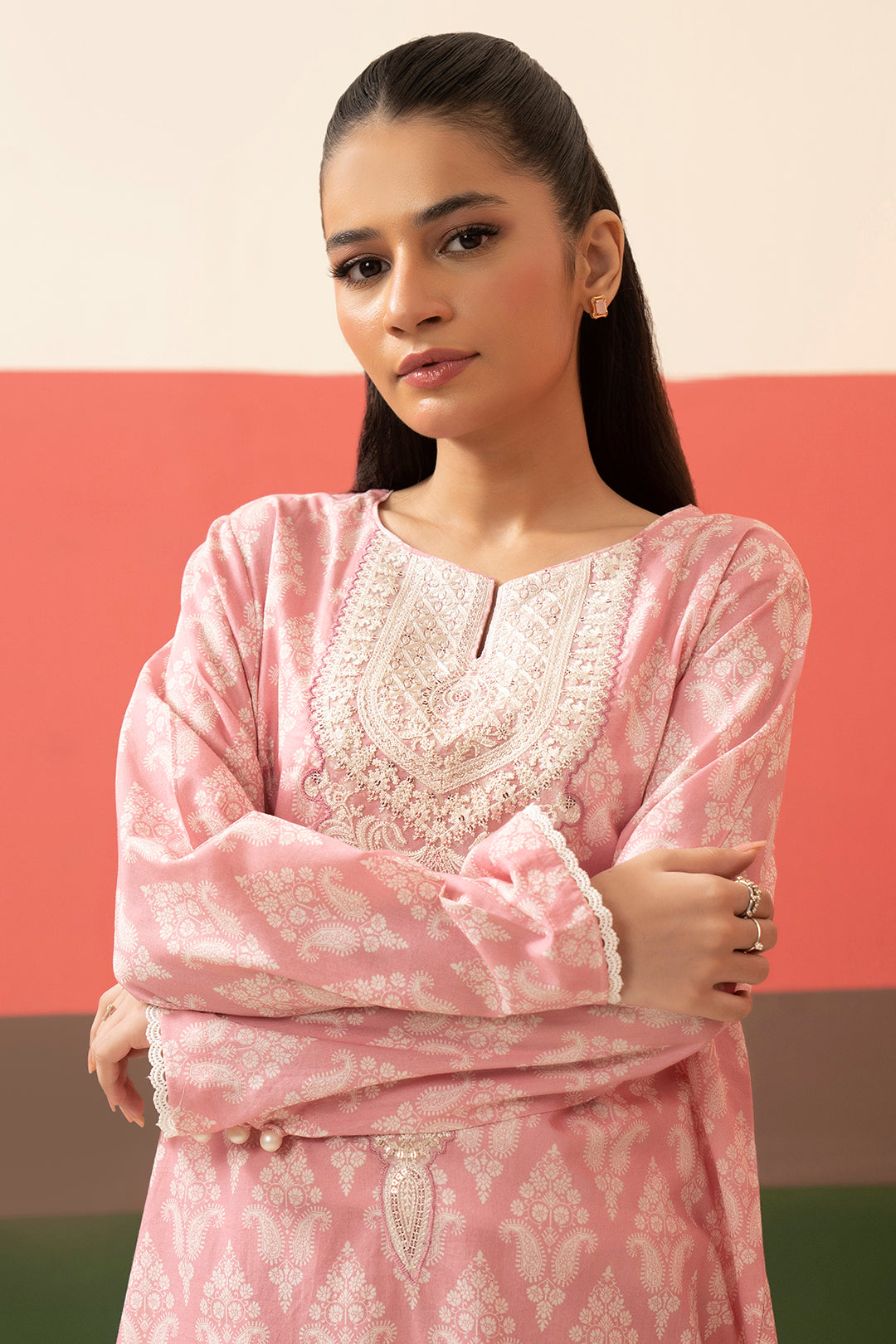 Embroidered Kurta Trouser - 1693