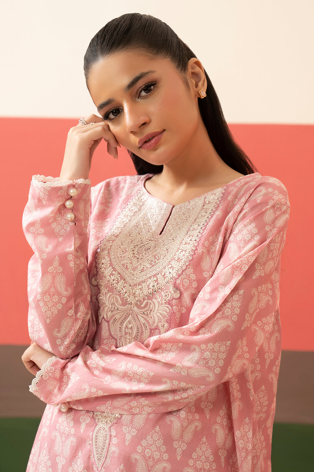 Embroidered Kurta Trouser - 1693