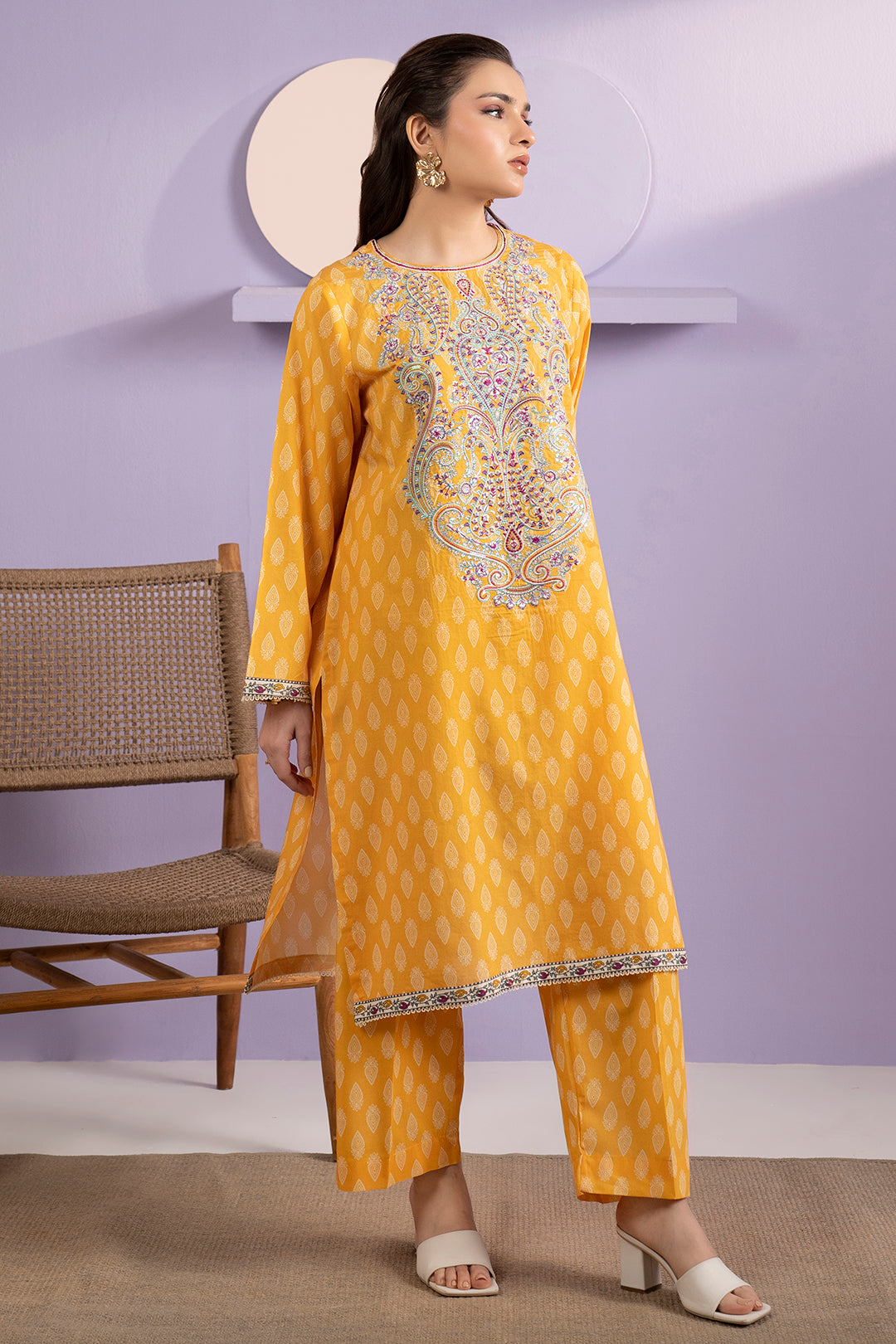 Embroidered Kurta Trouser - 1695