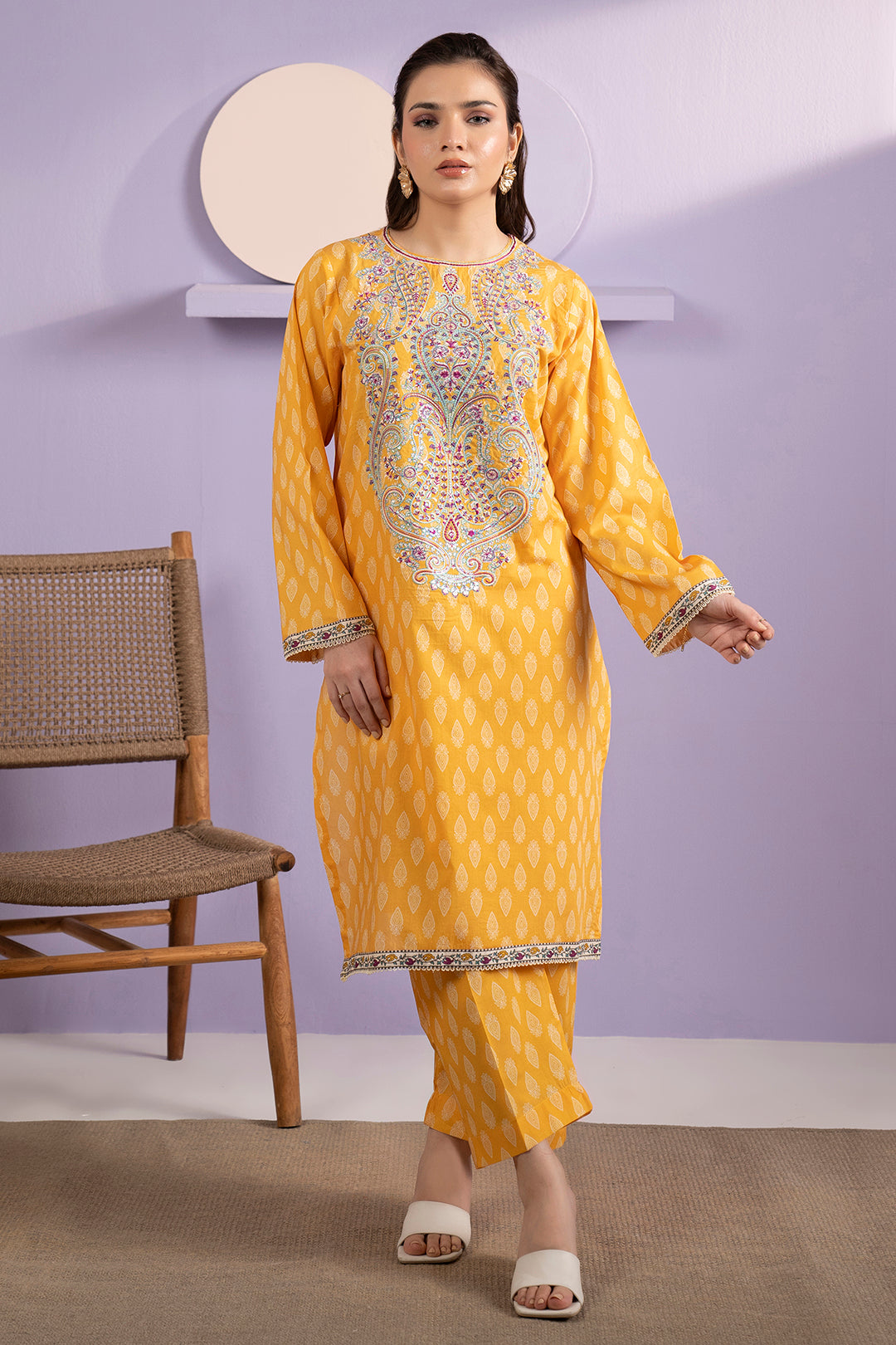 Embroidered Kurta Trouser - 1695