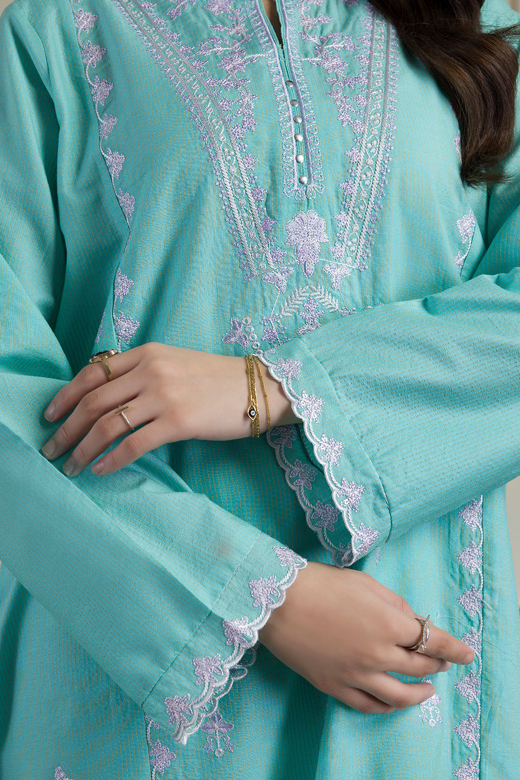 Embroidered Kurta Trouser - 1696