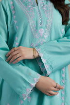 Embroidered Kurta Trouser - 1696